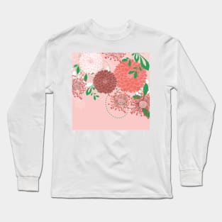 Asian-Inspired Chrysanthemum 3 Long Sleeve T-Shirt